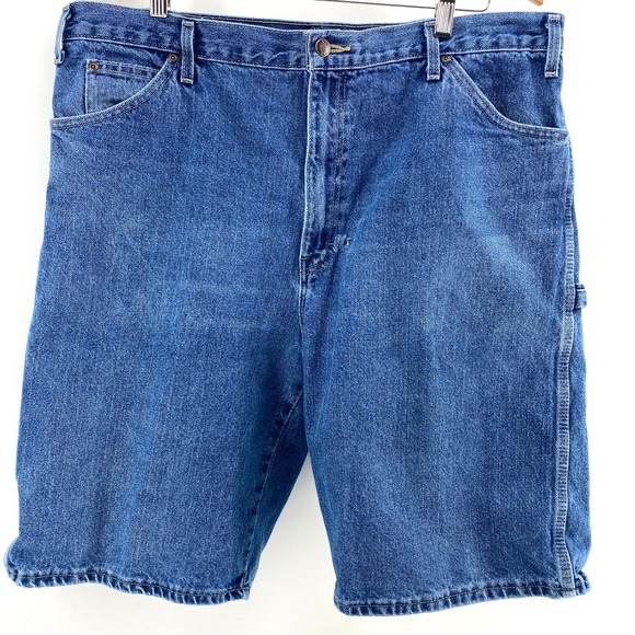 Dickies Carpenter Shorts Mens 40 Relaxed Fit Denim Workwear Utility Jean Shorts - Picture 2 of 6